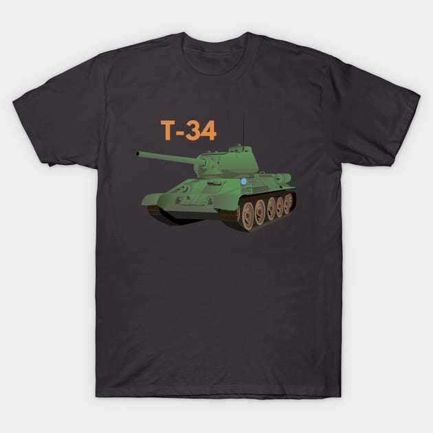 Soviet T-34 Tank T-Shirt by NorseTech